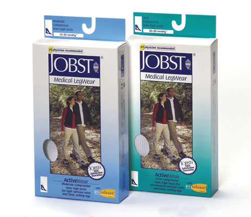 Jobst ActiveWear 20-30 Knee-Hi Socks White Medium